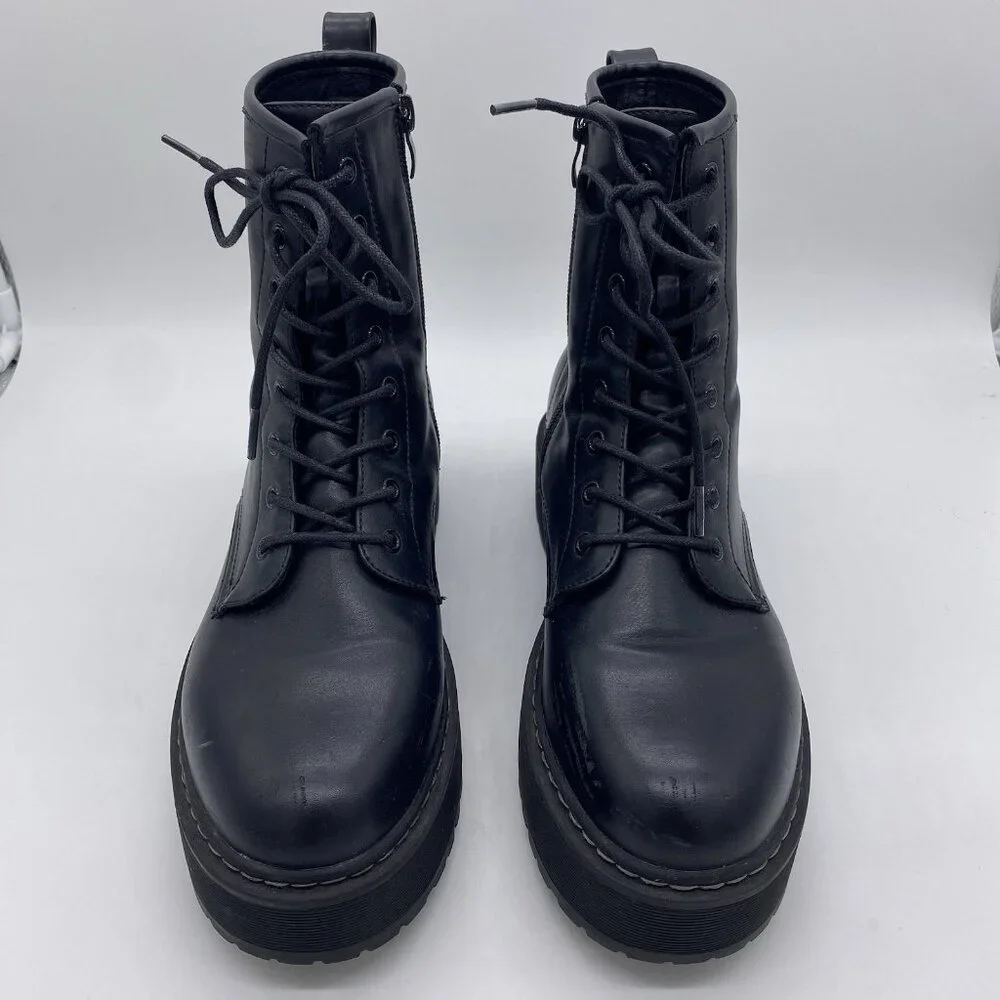 Steve Madden Basille Lace Up Platform Lug Sole Boot Women 11 Combat 90s Grunge - Picture 8 of 16